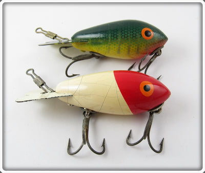 Bomber Bait Co Model 300 Pair: Perch & Red Head White