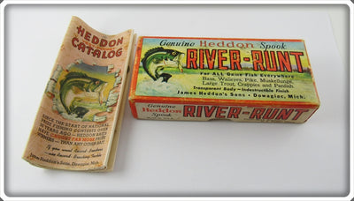 Vintage Heddon Black Shore River Runt Lure Empty Box