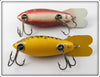 Bomber Bait Co Red Side Scale & Yellow Coachdog Model 500 Pair