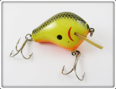 Vintage Bagley Black On Chartreuse Balsa B 1 BB1 Lure