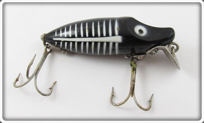 Vintage Heddon Black Shore River Runt Spook Sinker Lure