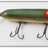 Vintage Heddon Green Scale Lucky 13 Lure 