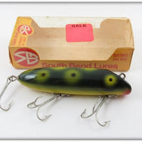 South Bend Gladding Frog Spot Bass Oreno In Correct Box 973 FF