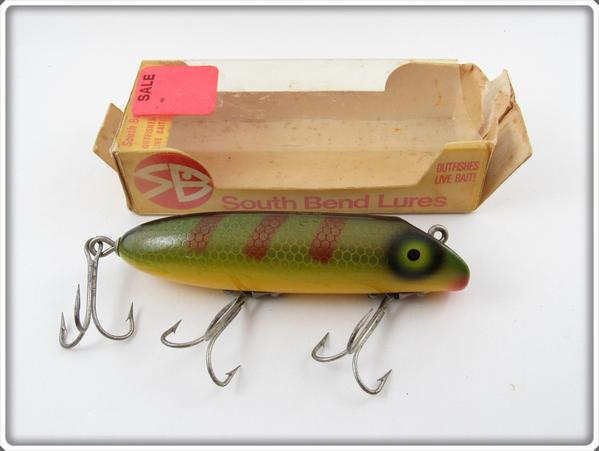 South Bend Gladding Yellow Perch Bass Oreno In Correct Box 973 YP