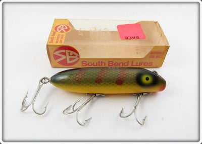 South Bend Gladding Yellow Perch Bass Oreno In Correct Box 973 YP