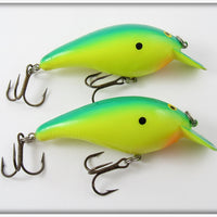 Vintage Bill Norman Green & Yellow Little N Lure Pair