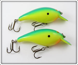 Vintage Bill Norman Green & Yellow Little N Lure Pair