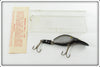 Vintage Hubbard Black Sparkle Tail Lure In Box