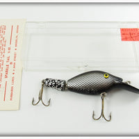 Vintage Hubbard Black Sparkle Tail Lure In Box