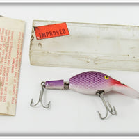 Vintage Hubbard Purple Sparkle Tail Lure In Box