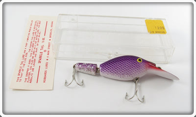 Vintage Hubbard Purple Sparkle Tail Lure In Box