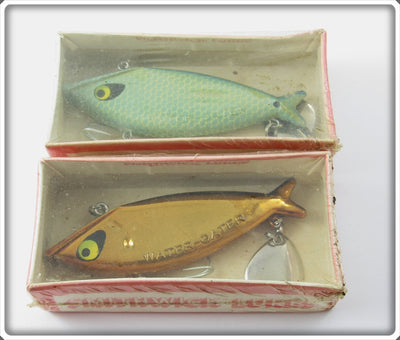 Vintage Smithwick Gold Chrome & Blue Scale Water Gater Lure Pair