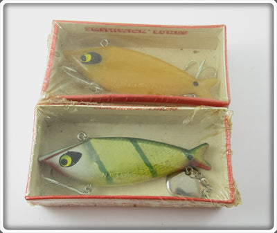 Vintage Smithwick Bone & Perch Water Gater Lure Pair