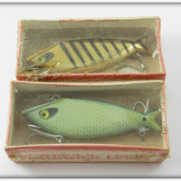 Vintage Smithwick Blue Scale & Gold Black Stripes Water Gater Lure Pair