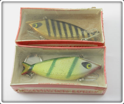 Vintage Smithwick Perch & Gold Black Stripes Water Gater Lure Pair