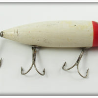 South Bend Red Head White No Eye Bass Oreno