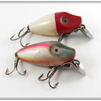 Heddon Red Head White & Rainbow Midgit Digit Lure Pair