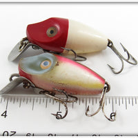 Heddon Red Head White & Rainbow Midgit Digit Pair