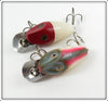 Heddon Red Head White & Rainbow Midgit Digit Pair