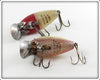 Heddon Red Head White & Rainbow Midgit Digit Pair