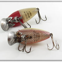 Heddon Red Head White & Rainbow Midgit Digit Pair