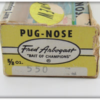 Arbogast Yellow Snake Line Pug Nose In Box