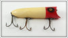 Vintage Heddon Red & White Tack Eye Lucky 13 Lure