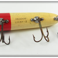 Heddon Red & White Tack Eye Lucky 13