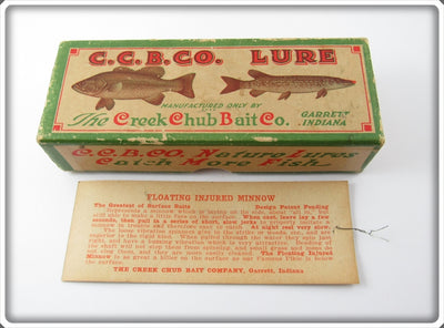 Vintage C.C.B.CO. Creek Chub Box For Dace Injured Minnow Lure 1505
