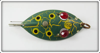 Lou Eppinger Cracked Frog Weedless Red Eye Spoon Lure
