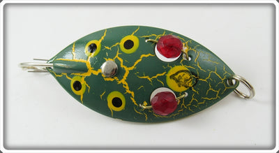 Lou Eppinger Cracked Frog Weedless Red Eye Spoon Lure