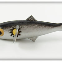 Vintage Persal Mfg Co Grey & Black Minnow Lure 