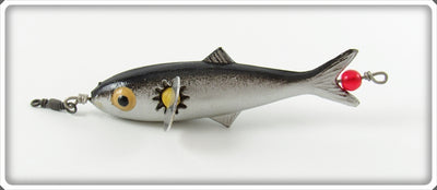 Vintage Persal Mfg Co Grey & Black Minnow Lure 