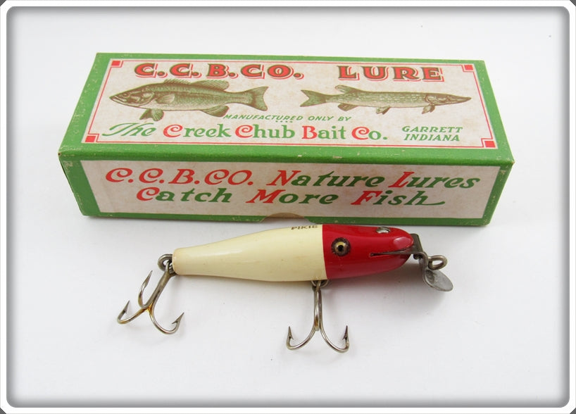 Creek Chub Red & White Midget Pikie In Correct Box