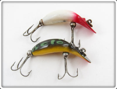 Heddon Bullfrog & Red Head White Tiny Tad Pair