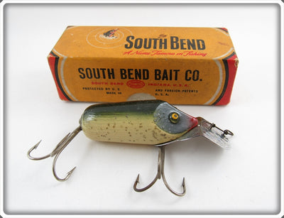 South Bend Silver Speckled White Body Dive Oreno In Box 952 S