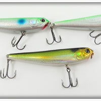 Lucky Craft Silver/Green & Gold/Black Sammy Lure Lot Of Three