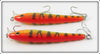 Chartreuse & Orange Minnow Pair