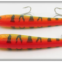 Chartreuse & Orange Minnow Pair