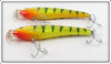 Chartreuse & Orange Minnow Pair