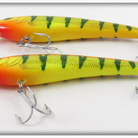 Chartreuse & Orange Minnow Pair