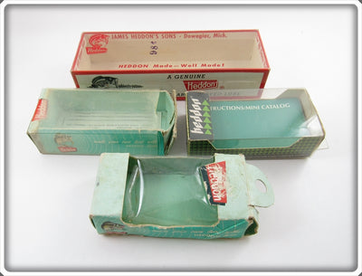 Heddon Empty Box Lot Of Four: Meadow Mouse, Zara Spook, Research