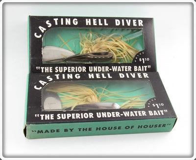 Houser Casting Hell Diver Bait Pair Unused In Boxes