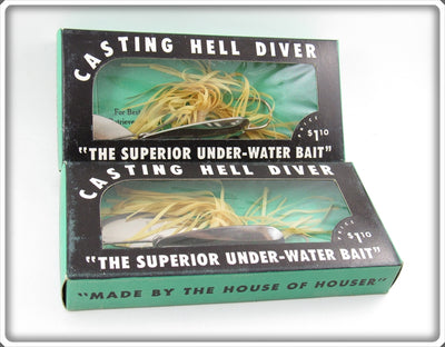 Houser Casting Hell Diver Bait Pair Unused In Boxes