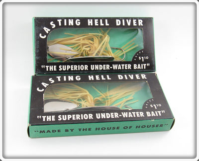 Houser Casting Hell Diver Bait Pair Unused In Boxes