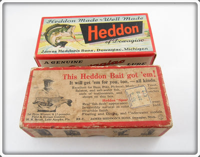 Heddon Empty River Runt Brush Box & Tadpolly Spook Box