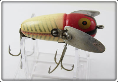 Vintage Heddon Red & White Shore Crazy Crawler Lure 2120 XRW