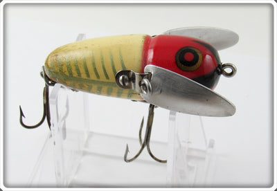 Vintage Heddon Red & White Shore Crazy Crawler Lure 2120 XRW