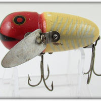 Heddon Red & White Shore Fat Head Crazy Crawler