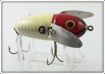 Vintage Heddon Red & White Shore Crazy Crawler Lure 2100 XRW